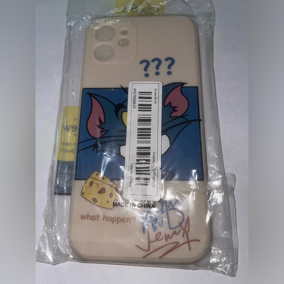 Tom and Jerry Case Fits Apple iPhone 12 Protective Slim Hybrid Rubber Bumper new - Picture 2 of 2